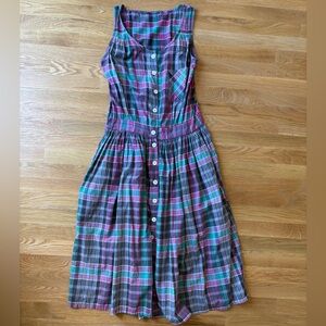Vintage 1980’s Plaid Dress / 8